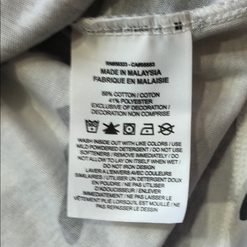 NWT Nike Camouflage Gray White Dri-Fit Cotton Tee - Picture 6 of 7